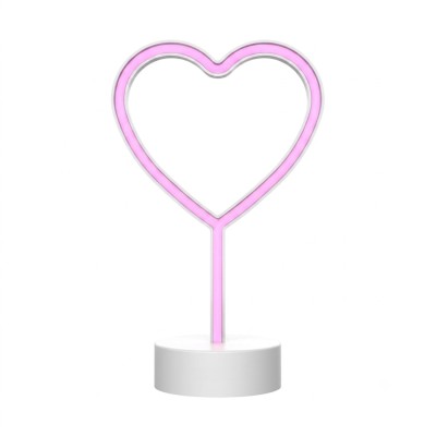 Muitomas Lampada Led Neon Cuore Type-C Rosa