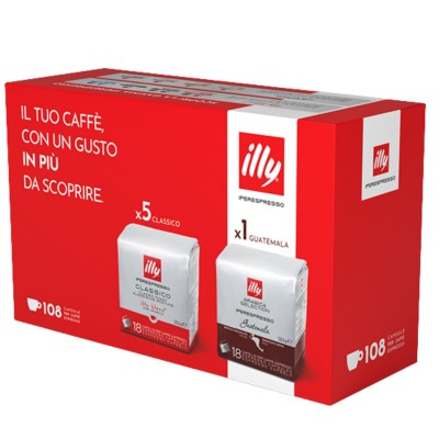 Illy Caffe Capsule Iperespresso Classico+Guatemala 108pz (90+18)