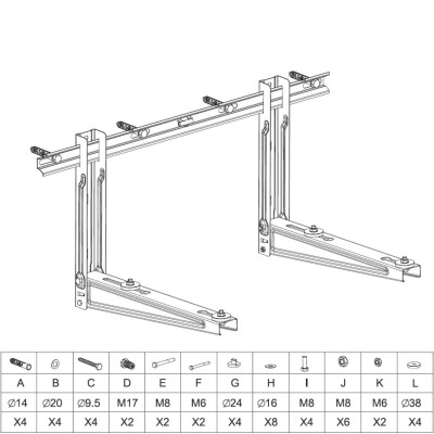 Ecoprice Staffa Con Binario 465x400 Portata 160kg