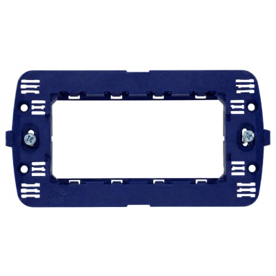 Supporto 504 4Mod +Viti Style Blu SD88004 Compatibile con BTicino Living