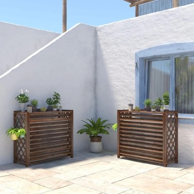 Copertura Condizionatore in Legno XL 94x49x84 cm - Protezione Unità 18-24 BTU