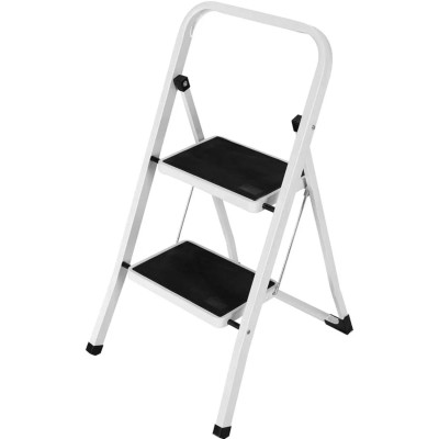Scala Pieghevole 2 Gradini Hercules - Max 150 Kg, Antiscivolo, Design Compatto