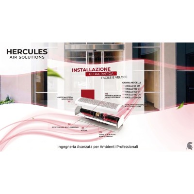 HERCULES Barriera d'Aria 120 cm con Telecomando – 190W