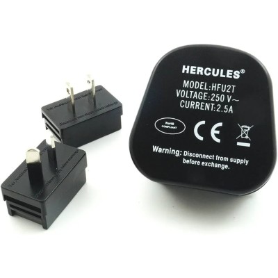 Adattatore Universale Presa Elettrica Italiana a Inglese/Americana/Australiana HFU2T - Compatto e Leggero per Viaggi