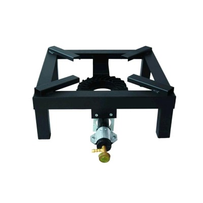 EcoPrice Fornellone Gas 1 Fuoco 40x40cm Nero