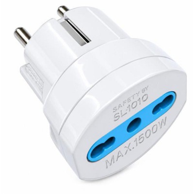 EcoPrice Adattatore Schuko + 10/16A Spina 2P+T 16A W