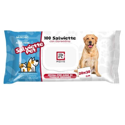 RMove Salviette Pet Igienizzanti con Clorexidina 20x30 1Cnf/100pz