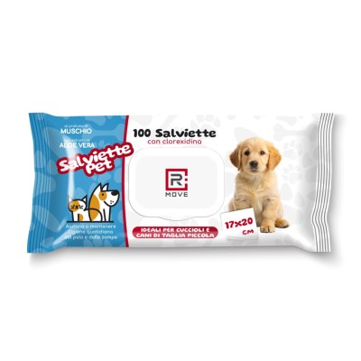 RMove Salviette Pet Igienizzanti con Clorexidina 17x20 1Cnf/100pz