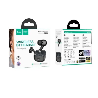 AURICOLARE BLUETOOTH HOCO TWS EQ24 MIDNIGHT BLACK