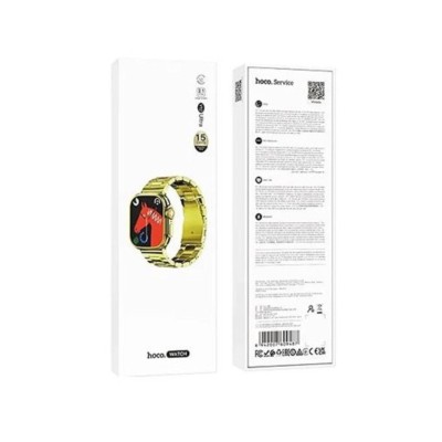 SMARTWATCH HOCO 1,96 CON FUNZIONE CHIAMATA Y12 TITANIUM GOLD