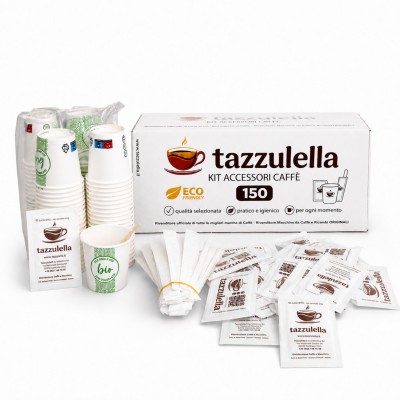 Tazzulella Kit Caffe Bicchieri/Palette/Zucchero 150pz cad