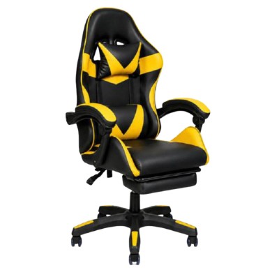 Ecoprice Sedia Gaming Similpelle +P.Piedi Lux Nero/Giallo