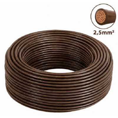 EcoPrice Cavo Unipolare FS17 D2.5mmxL100m Matassa Marrone