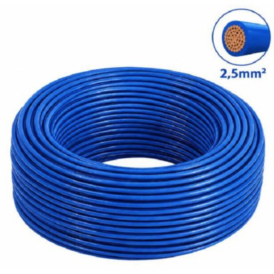 EcoPrice Cavo Unipolare FS17 D2.5mmxL100m Matassa Blu