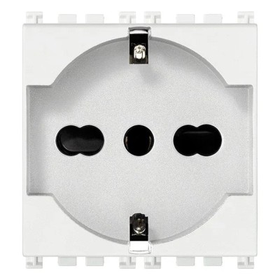 Presa VIMAR 2P+T 16A Universale Bianco - Modello 19210.B, Design Elegante e Sicuro, Perfetto per Ambienti Residenziali e Commerc