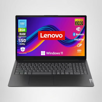 Lenovo - Notebook Pc Intel N100 4 Core fino a 3.4Ghz - Display 15,6" FHD - Ram 8Gb DDR5 SSD Nvme 256Gb