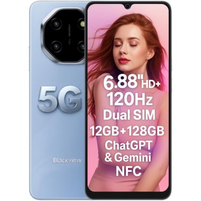 SMARTPHONE BLACKVIEW SHARK 6 5G 4+8+128GB GLACIER BLUE