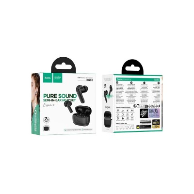AURICOLARE BLUETOOTH HOCO TWS EQ30 BLACK