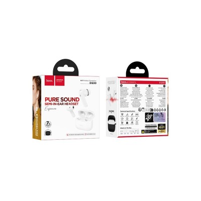 AURICOLARE BLUETOOTH HOCO TWS EQ30 WHITE
