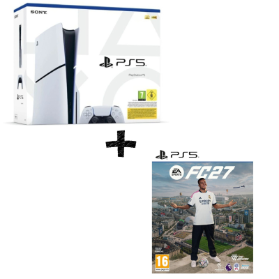 Sony Ps5 Slim Version Disc Chassis D 1tb Garanzia Italia+FC 27 FIFA 2027 PLAYSTATION 5 PAL EU ITALIANO NUOVO DVD