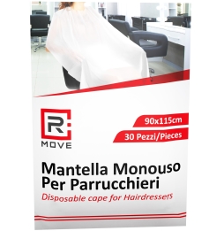 Rmove Mantella Monouso Per Parrucchieri 90x115cm 1cnf/30pz