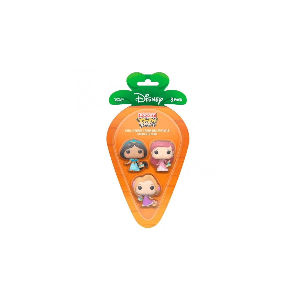 FUNKO CARROT POCKET POP! DISNEY - RAPUNZEL, ARIEL AND JASMINE