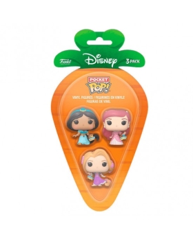 FUNKO CARROT POCKET POP! DISNEY - RAPUNZEL, ARIEL AND JASMINE