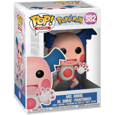 Funko Pop! Games: Pokemon - Mr. Mime - Figura in Vinile da Colle