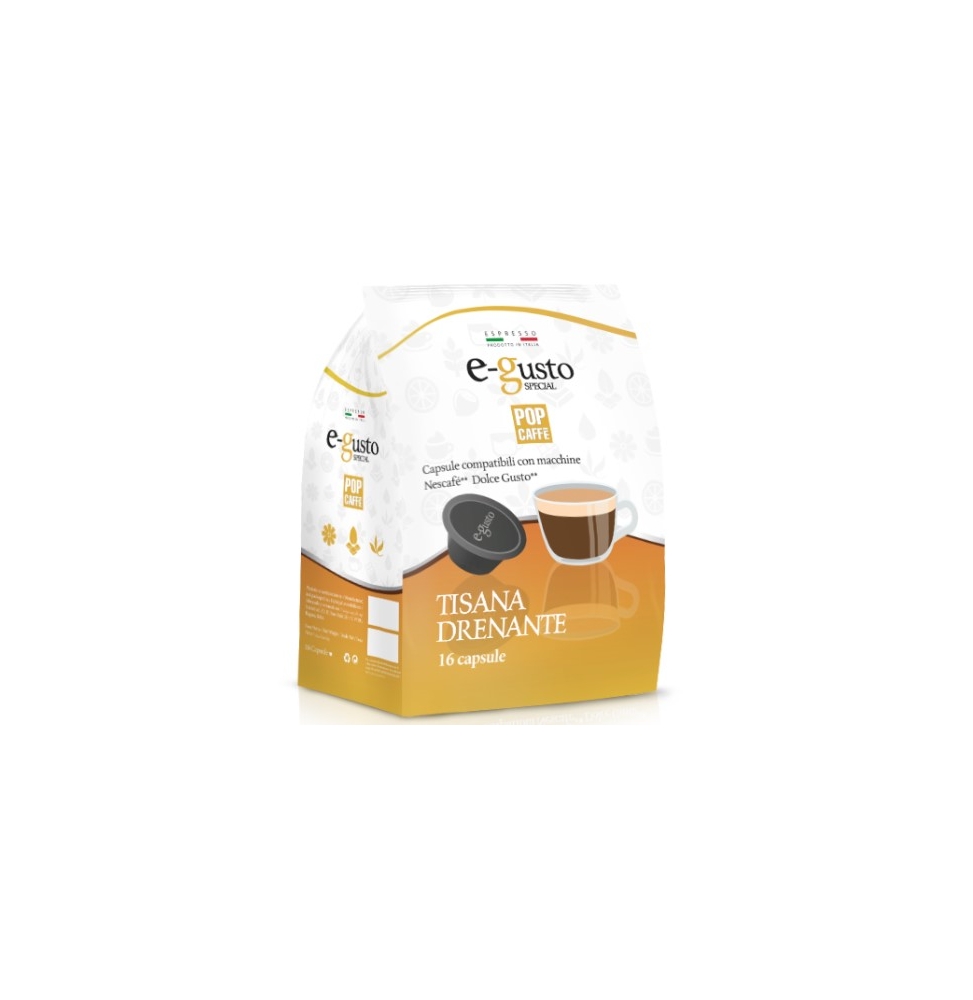 Pop Caffè Tisana Drenante Capsule Comp. Nescafè Dolce Gusto 96pz